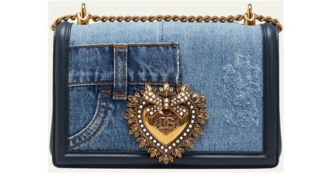 patchwork dolce gabbana|Patchwork denim Devotion bag .